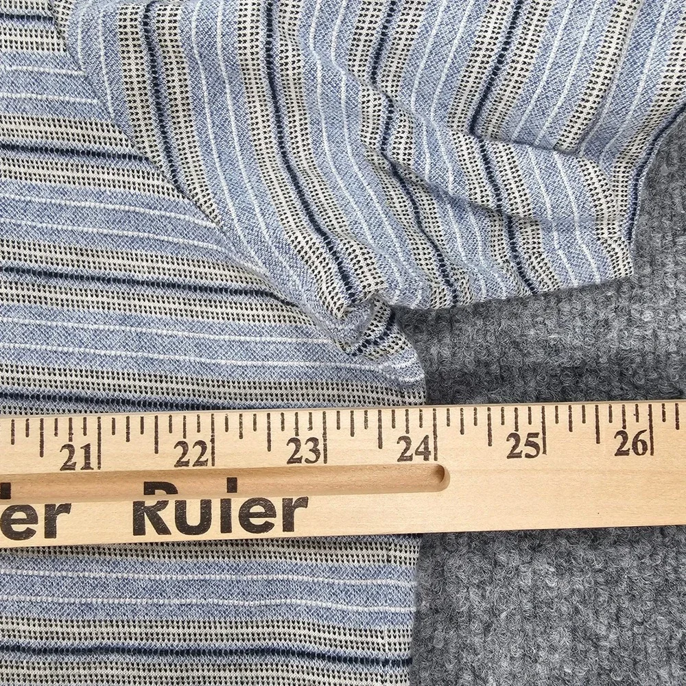 Polo Ralph Lauren XL Pima Cotton Striped Polo Shirt Blue Tan Pocket Mens Classic